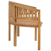 Vidaxl Banana Bench 180 Cm Solid Teak Wood Vidaxl Banana Bench 180 Cm Solid Teak Wood