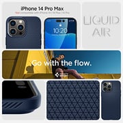 Spigen Liquid Air designed for iPhone 14 Pro Max case cover - Navy Blue