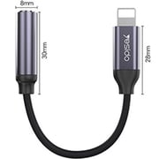 Yesido Audio Lightning To 3.5mm Headphone Adaptor Cable Black Yesido Audio Lightning To 3.5mm Headphone Adaptor Cable Black