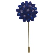 Soko Mesh Handcrafted Flower Boutonniere Blue & Silver For Men Soko Mesh Handcrafted Flower Boutonniere Blue & Silver For Men
