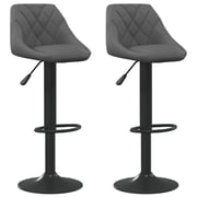 Vidaxl Bar Stools 2 Pcs Dark Grey Velvet Vidaxl Bar Stools 2 Pcs Dark Grey Velvet