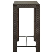 Vidaxl Garden Bar Table Brown 100x60.5x110.5 Cm Poly Rattan Vidaxl Garden Bar Table Brown 100x60.5x110.5 Cm Poly Rattan