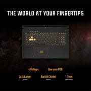 Asus TUF Gaming F17 FX707ZC-HX031W Gaming Laptop - Core i5 2.5GHz 16GB 512GB 4GB Win11 17.3inch FHD Grey NVIDIA GeForce RTX 3050 English/Arabic Keyboard Asus TUF Gaming F17 FX707ZC-HX031W Gaming Laptop - Core i5 2.5GHz 16GB 512GB 4GB Win11 17.3inch FHD Grey NVIDIA GeForce RTX 3050 English/Arabic Keyboard