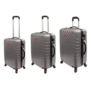 Highflyer Pizza Series Trolley Luggage Bag Grey 3pc Set TH10113PC