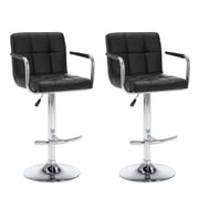 Vidaxl Bar Stools 2 Pcs Black Faux Leather Vidaxl Bar Stools 2 Pcs Black Faux Leather