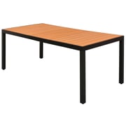 vidaXL Garden Table Brown 185x90x74 cm Aluminium and WPC vidaXL Garden Table Brown 185x90x74 cm Aluminium and WPC