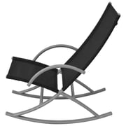 Vidaxl Garden Rocking Chairs 2 Pcs Steel And Textilene Black Vidaxl Garden Rocking Chairs 2 Pcs Steel And Textilene Black