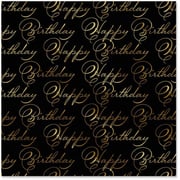 Hallmark Cursive Happy Birthday Wrapping Paper Roll 22.5 Sqft