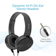 Promate Headphone, Premium Over-Ear Headset with Rotatable Ear-Cups, Chime Black Promate Headphone, Premium Over-Ear Headset with Rotatable Ear-Cups, Chime Black