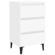 Vidaxl Bed Cabinet With Metal Legs 2 Pcs White 40x35x69 Cm Vidaxl Bed Cabinet With Metal Legs 2 Pcs White 40x35x69 Cm