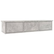 Vidaxl Wall-mounted Drawer Shelf Concrete Grey 88x26x18.5 Cm Chipboard Vidaxl Wall-mounted Drawer Shelf Concrete Grey 88x26x18.5 Cm Chipboard