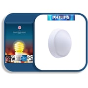 Philips 12w 4000k Led Round Bulkhead Fitting Coolwhite 12/nw Psu Cfw L1065 Ip-65 White 220/240v Wt045c