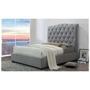 Shannon Upholstered Platform Bed Queen without Mattress Grey
