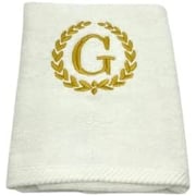 Byft Embroidered Monogrammed Hand Towel Golden Letter Byft Embroidered Monogrammed Hand Towel Golden Letter