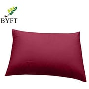 BYFT Orchard Bed Sheet and 2 Pillow cases, Set of 3, 250 TC Cotton (Queen Flat, Maroon)