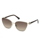 Swarovski SK0167-32F-59 Women's Sunglasses Gold/Gradient Brown