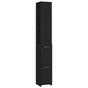 Vidaxl Bathroom Cabinet Black 25x25x170 Cm Engineered Wood Vidaxl Bathroom Cabinet Black 25x25x170 Cm Engineered Wood