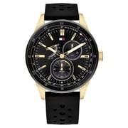 Tommy Hilfiger Austin Black Silicone Men Watch 1791636