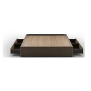 Four-Drawer Storage Super King Bed with Mattress Coffee Four-Drawer Storage Super King Bed with Mattress Coffee