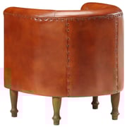 vidaXL Tub Chair Brown Real Leather vidaXL Tub Chair Brown Real Leather