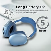 Promate Wireless Bluetooth Headphones, Ergonomic Over-ear Adjustable Bluetooth 5.0 Headset With Mic, Fm Radio, Tf Card Slot And Wired Mode 3.5mm Jack For Iphone 12, Gym, Travel, Office, Airbeat Blue Promate Wireless Bluetooth Headphones, Ergonomic Over-ear Adjustable Bluetooth 5.0 Headset With Mic, Fm Radio, Tf Card Slot And Wired Mode 3.5mm Jack For Iphone 12, Gym, Travel, Office, Airbeat Blue