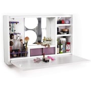 Home Canvas Mingitav Leeta Folding Dressing Table Wall Mount Easy to Fix, without light - White