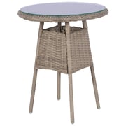 Vidaxl 3 Piece Bistro Set With Cushions And Pillows Poly Rattan Brown Vidaxl 3 Piece Bistro Set With Cushions And Pillows Poly Rattan Brown