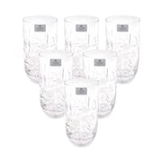 6 Pieces Solitaire Crystal Glass Tumbler Set