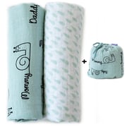 Milk&moo Set Of 2 Sangaloz Baby Muslin Swaddle Blanket Milk&moo Set Of 2 Sangaloz Baby Muslin Swaddle Blanket