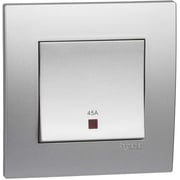 Schneider Electric Kb31dr45n_as Vivace Silver- 45a 250v Double Pole Switch With Neon/cooker Control/water Heater