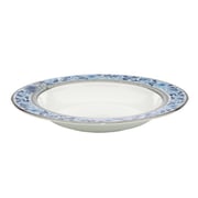 Lenox Marchesa Couture Pasta/Rim Soup Bowl, Sapphire Plume, White -