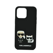 Karl Lagerfeld Liquid Silicone Karl & Choupette Case For Iphone 14 Pro Max Black