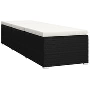 Vidaxl Sun Lounger With Cushion And Tea Table Poly Rattan Cream White Vidaxl Sun Lounger With Cushion And Tea Table Poly Rattan Cream White