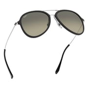 Rayban Aviator Black/Silver Metal Unisex Sunglasses - RB4298-601/71-57