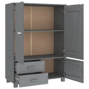 vidaXL Wardrobe HAMAR Dark Grey 99x45x137 cm Solid Wood Pine vidaXL Wardrobe HAMAR Dark Grey 99x45x137 cm Solid Wood Pine