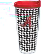 Tervis Alabama Crimson Tide Houndstooth Tumbler With Wrap And Red Lid 24Oz, Clear Tervis Alabama Crimson Tide Houndstooth Tumbler With Wrap And Red Lid 24Oz, Clear