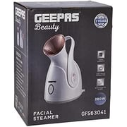 Geepas GFS63041 Facial Steamer One Touch Operation 280W 100ml Rapid Mist In 50Sec White Geepas GFS63041 Facial Steamer One Touch Operation 280W 100ml Rapid Mist In 50Sec White