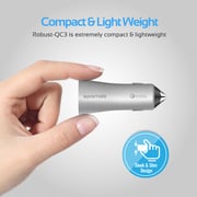 Promate Car Charger with Qualcomm Quick Charge 3.0 Dual USB Port, Robust-QC3 Silver Promate Car Charger with Qualcomm Quick Charge 3.0 Dual USB Port, Robust-QC3 Silver