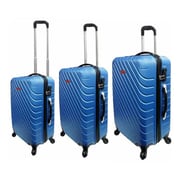 Highflyer Pizza Series Trolley Luggage Bag Blue 3pc Set TH10113PC