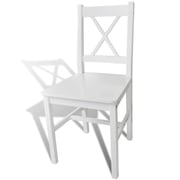 vidaXL Dining Chairs 2 pcs White Pinewood vidaXL Dining Chairs 2 pcs White Pinewood