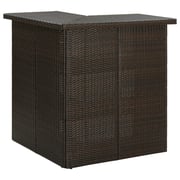 Vidaxl Corner Bar Table Brown 100x50x105 Cm Poly Rattan Vidaxl Corner Bar Table Brown 100x50x105 Cm Poly Rattan