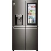 LG Side by Side Refrigerator InstaView Door-in-Door Black Stainless Steel Hygiene FRESH+ ThinQ 870 Litres GR-X39FMKHL