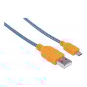 Manhattan Braided Micro USB Cable 1.8M Blue/Orange - 394017 Manhattan Braided Micro USB Cable 1.8M Blue/Orange - 394017