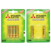 Mitsubishi 1.5V AAA Alkaline Battery 6pc Set