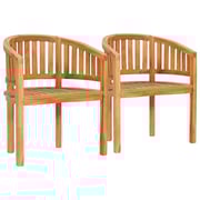 Vidaxl Banana Chairs 2 Pcs Solid Teak Wood Vidaxl Banana Chairs 2 Pcs Solid Teak Wood