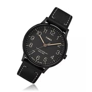 Timex TW2P95900 The Waterbury Quartz Black Leather Watch Unisex Timex TW2P95900 The Waterbury Quartz Black Leather Watch Unisex