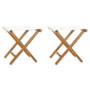 Vidaxl Folding Chairs 2 Pcs Solid Teak Wood And Fabric Cream White Vidaxl Folding Chairs 2 Pcs Solid Teak Wood And Fabric Cream White