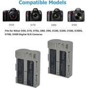 Dmk Power En-el3e Replacement Battery (2-pack) And Tc600e Battery Charger Compatible With Nikon D50 D70 D70s D80 D90 D100 D200 D300 D300s D700 D900 Digital Slr Camera Dmk Power En-el3e Replacement Battery (2-pack) And Tc600e Battery Charger Compatible With Nikon D50 D70 D70s D80 D90 D100 D200 D300 D300s D700 D900 Digital Slr Camera