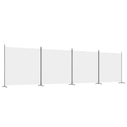 vidaXL 4-Panel Room Divider White 698x180 cm Fabric vidaXL 4-Panel Room Divider White 698x180 cm Fabric