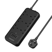 Promate Power Strip With 3.4a 4 Usb Charging Ports, 3250w 6 Ac Outlets And 4m Cord, Powercord17w-4m Promate Power Strip With 3.4a 4 Usb Charging Ports, 3250w 6 Ac Outlets And 4m Cord, Powercord17w-4m